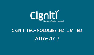 Cigniti Technologies（NZ）有限公司2016-2017